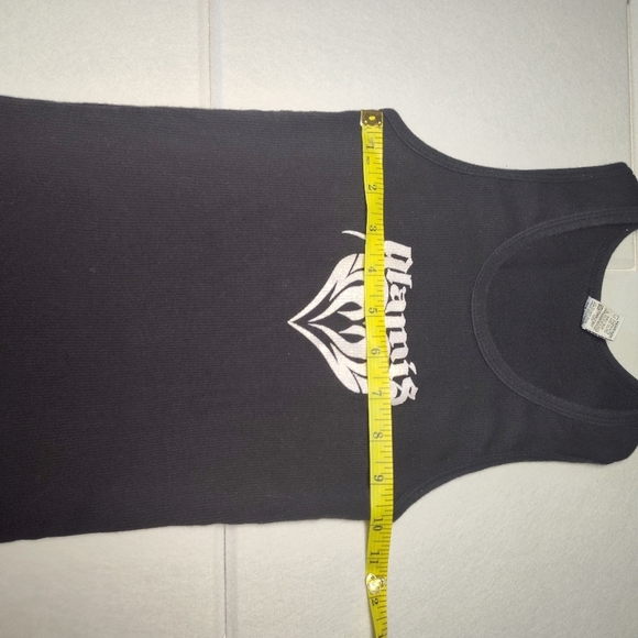 Black Tank Top with White Graphic Size M #360 - Picture 3 of 5